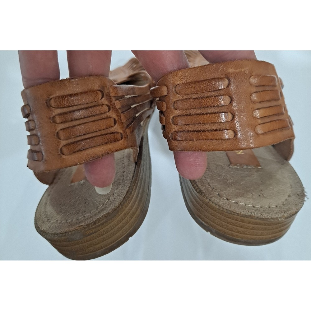 Karen Scott Brown Leather Slide On Sandals Reina Leather Size 9M - Picture 5 of 5